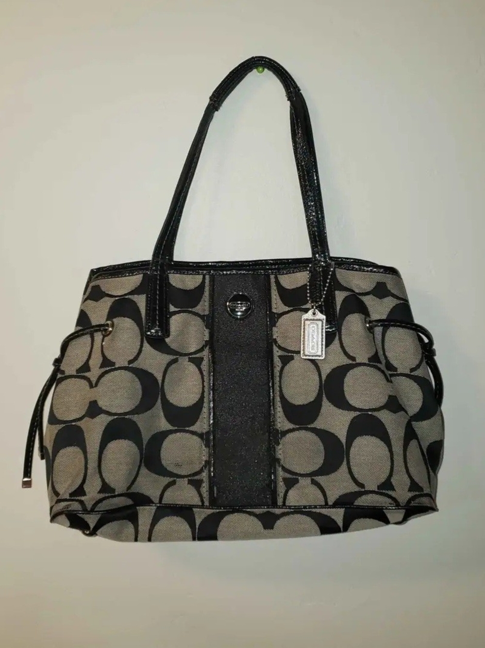 Coach Black and Gray Purse